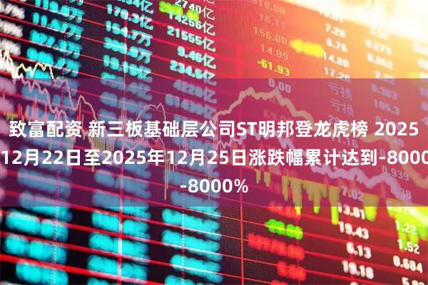 致富配资 新三板基础层公司ST明邦登龙虎榜 2025年12月22日至2025年12月25日涨跌幅累计达到-8000%