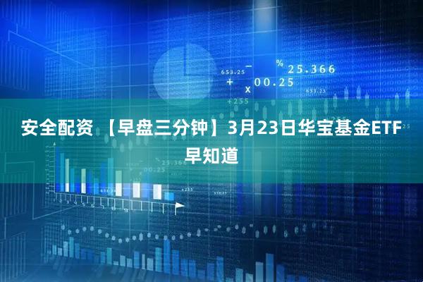 安全配资 【早盘三分钟】3月23日华宝基金ETF早知道